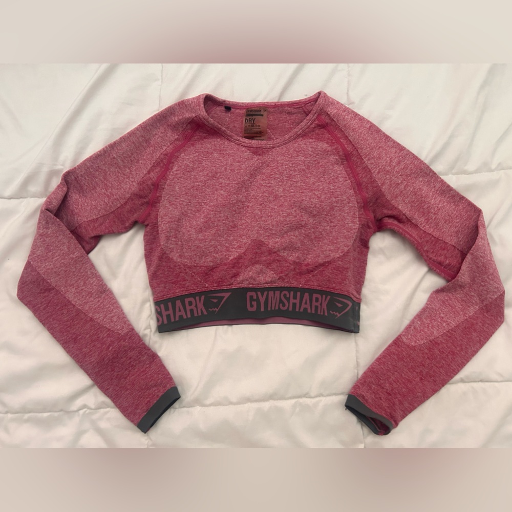 Pink GymShark Cropped Workout Top